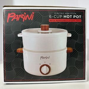 Parini 6-Cup Electric Hot Pot With Removable Steam Tray